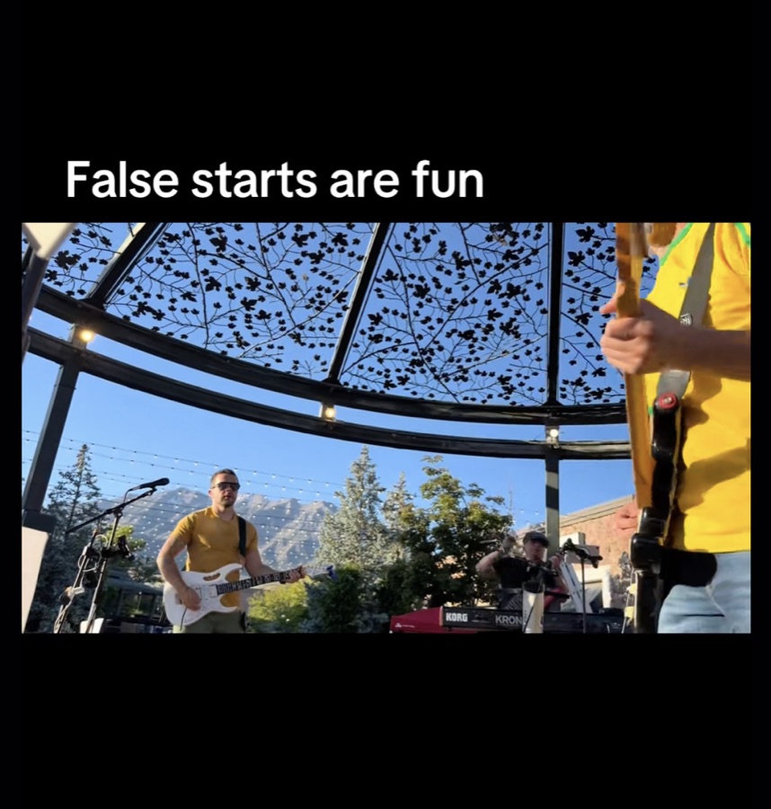 Aaron performing a guitar cover outdoors, TikTok video thumbnail
